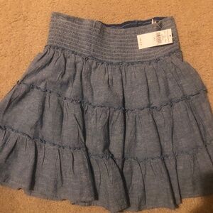 NEW TAGS ON AE denim layered skirt